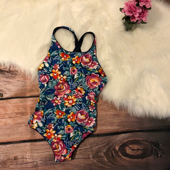 Vintage Other - 🌻 Vintage 80's Floral Print Onepiece Swim Suit